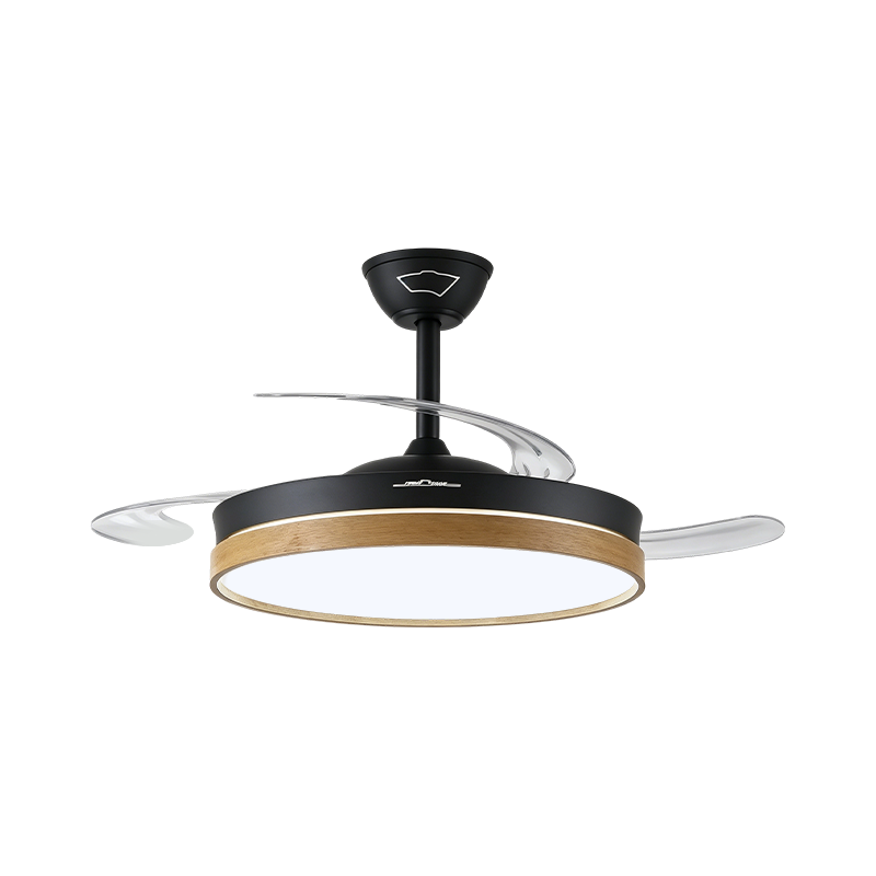 Lampu Kipas Ditarik Butir Kayu Pedesaan