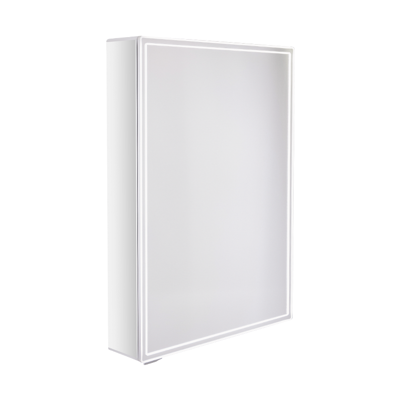 Kabinet Cermin Kamar Mandi Cerdas Satu Pintu Dengan Cermin Rias LED Backlit
