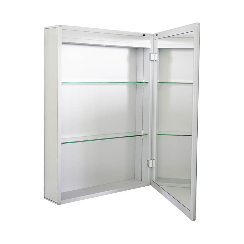 Kabinet Cermin Kamar Mandi LED Satu Pintu Dengan Cermin Rias Anti Kabut