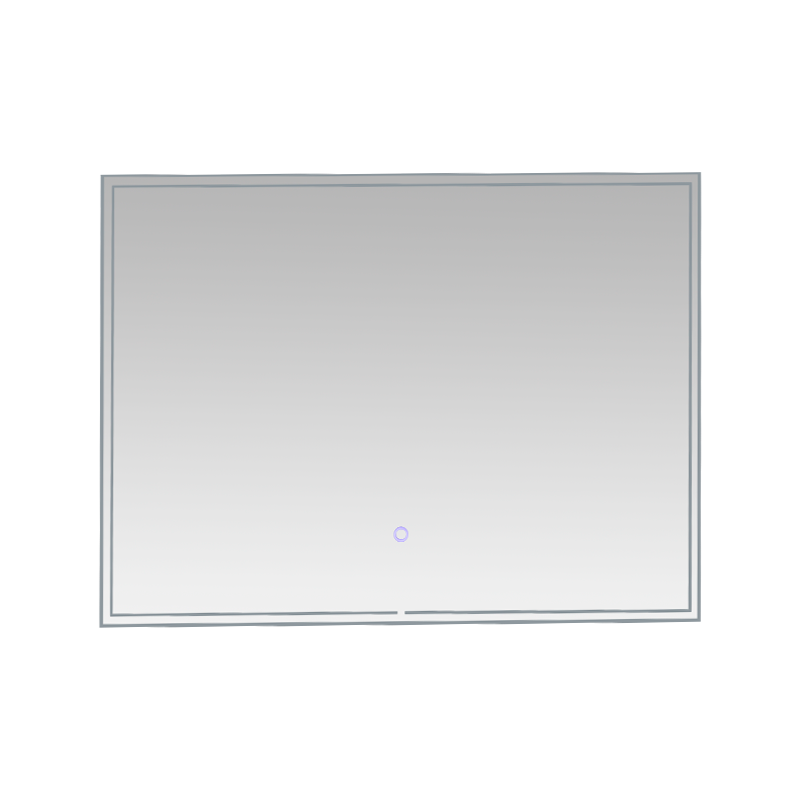 Bingkai Aluminium LED Cermin Kamar Mandi Lampu Latar Penghilang Kabut Peredupan Cerdas